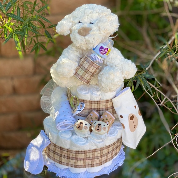Puppy Diaper Cake, Dog Diaper Cake